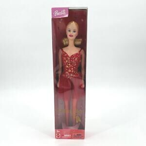 Vintage 2004 Holiday Barbie Ballet Star Doll Red Tutu Mattel NIB Classic